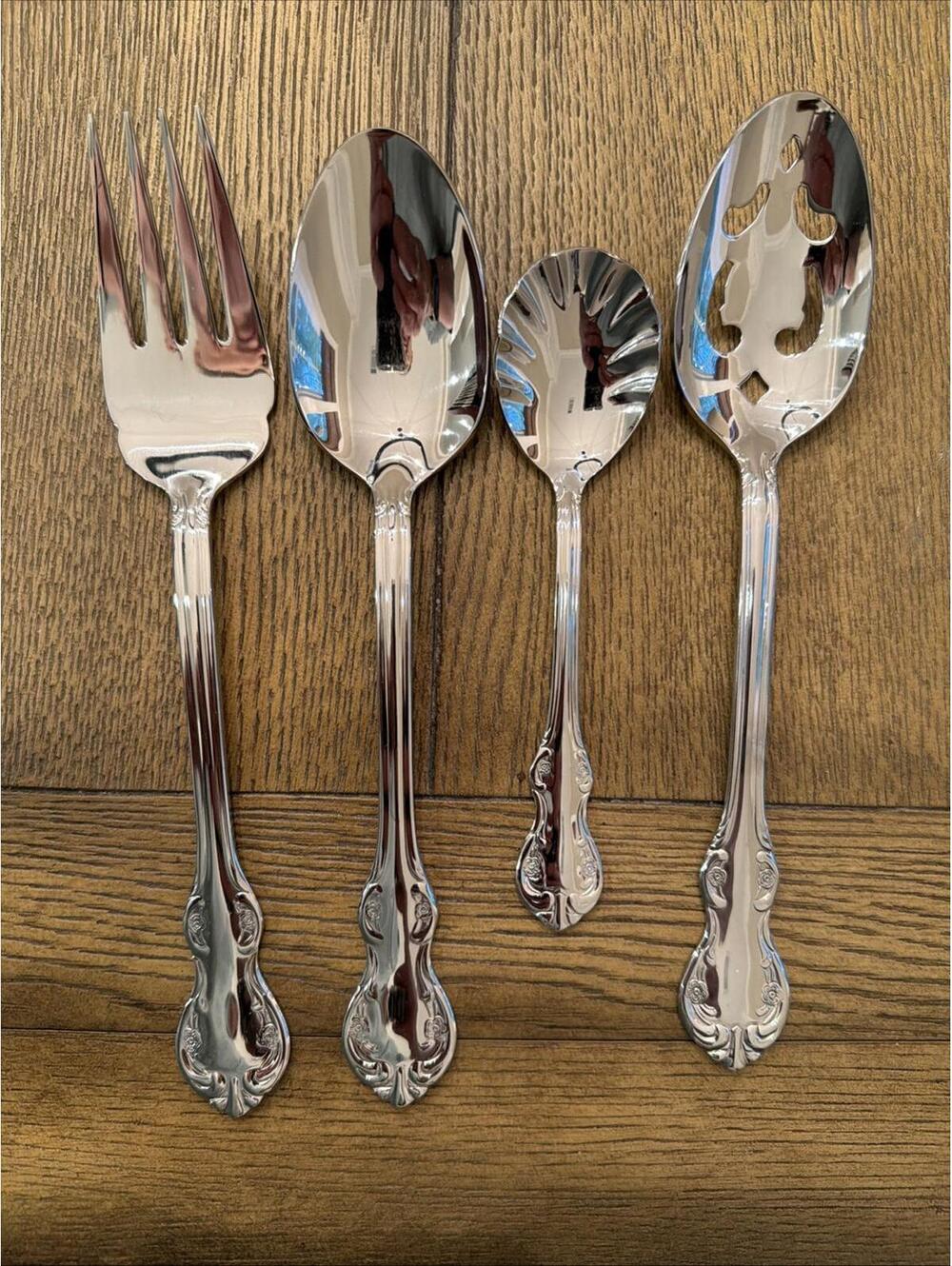 Wallace Camden Glossy Stainless 4 Piece Serving Set